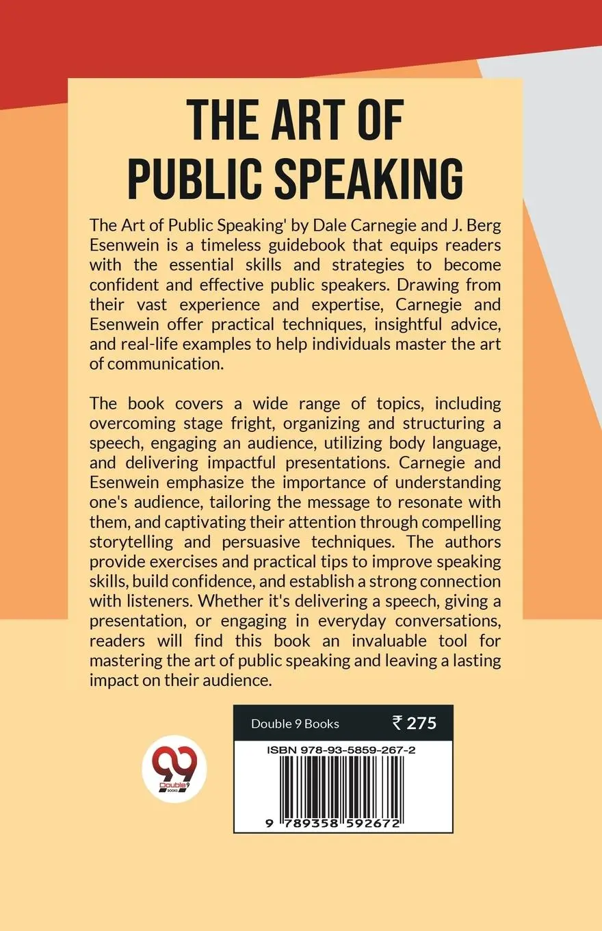 Rückseite: 9789358592672 | The Art Of Public Speaking | J. Berg Esenwein (u. a.) | Taschenbuch