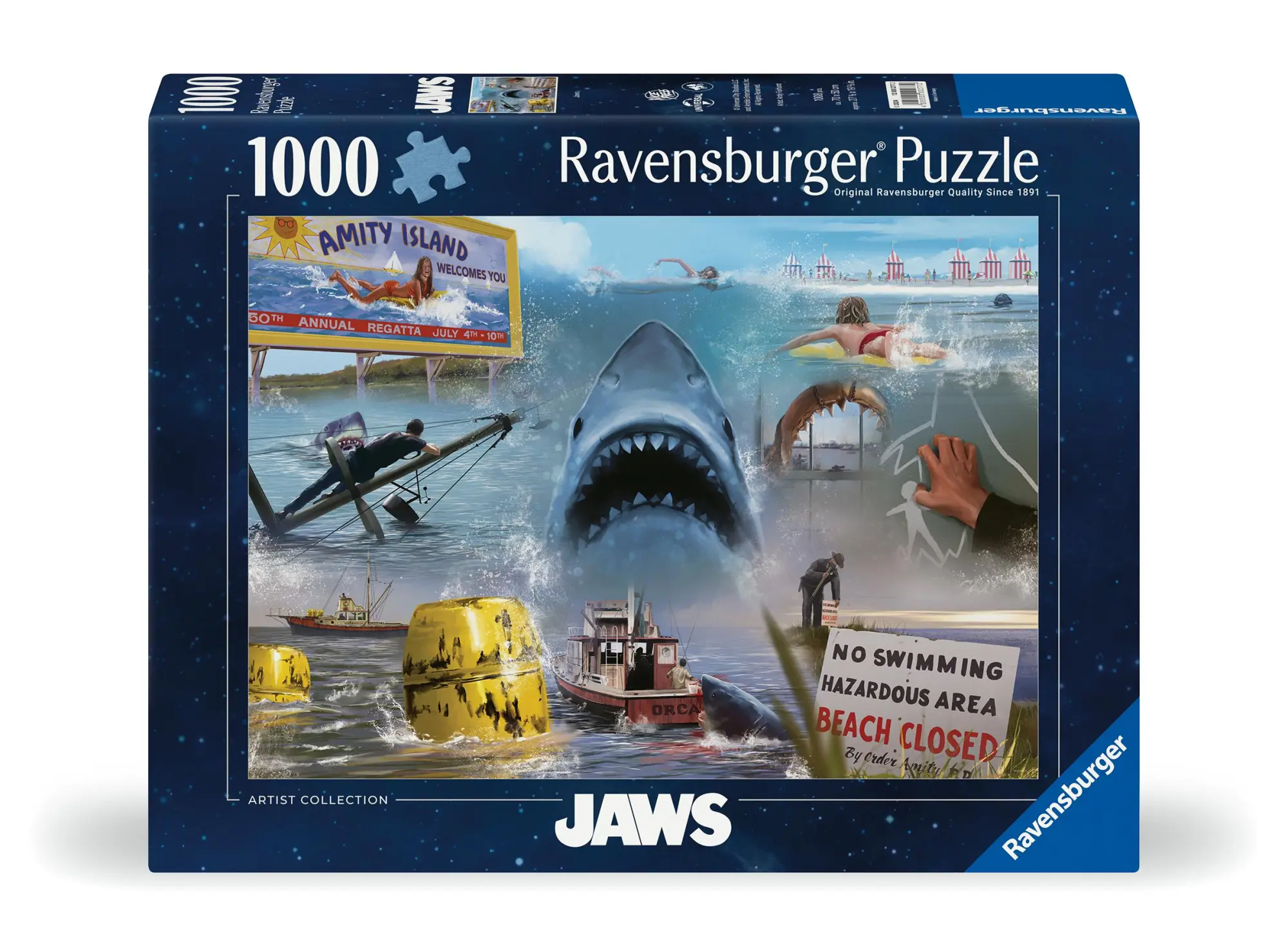 Cover: 4005555002772 | Erwachsenenpuzzle 1000 Teile - Der weiße Hai - Jaws | Spiel | 12000277