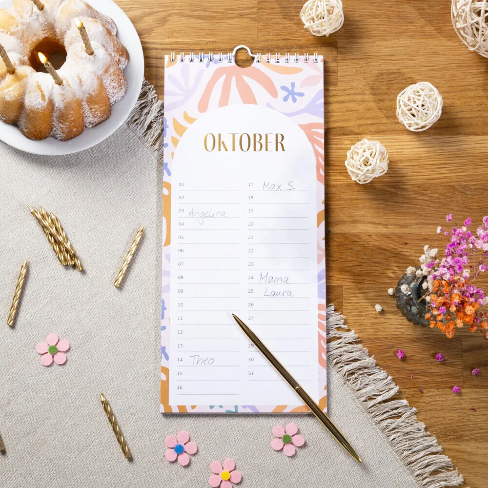 Bild: 4036442012772 | Immerwährender Geburtstagskalender Blumen | Groh Verlag | Kalender