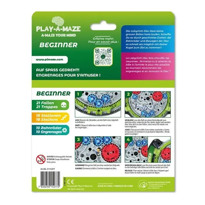 Bild: 7640250152772 | PLAY-A-MAZE - Labyrinth Travel Disc BEGINNER | Spiel | Deutsch | 2025