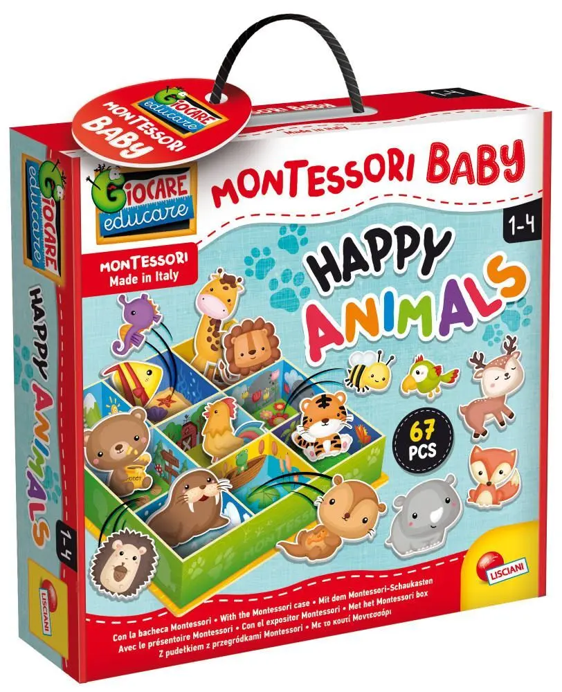 Cover: 8008324092772 | MONTESSORI BABY Boc Fröhliche Tiere | Spiel | Kartonschachtel | 92772
