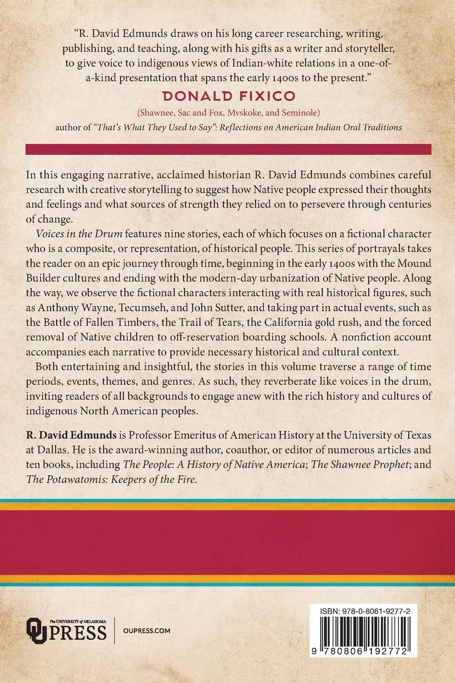 Rückseite: 9780806192772 | Voices in the Drum | Narratives from the Native American Past | Buch