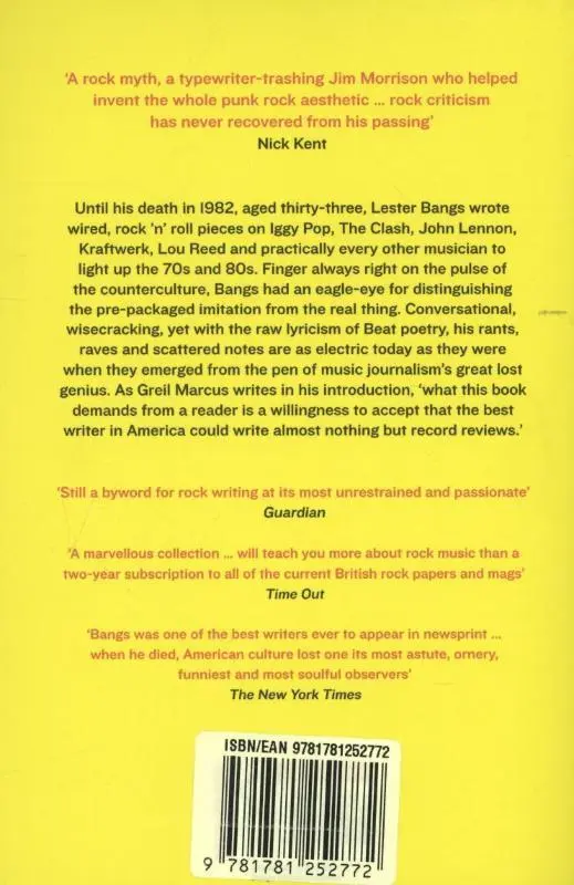 Rückseite: 9781781252772 | Psychotic Reactions and Carburetor Dung | Lester Bangs | Taschenbuch