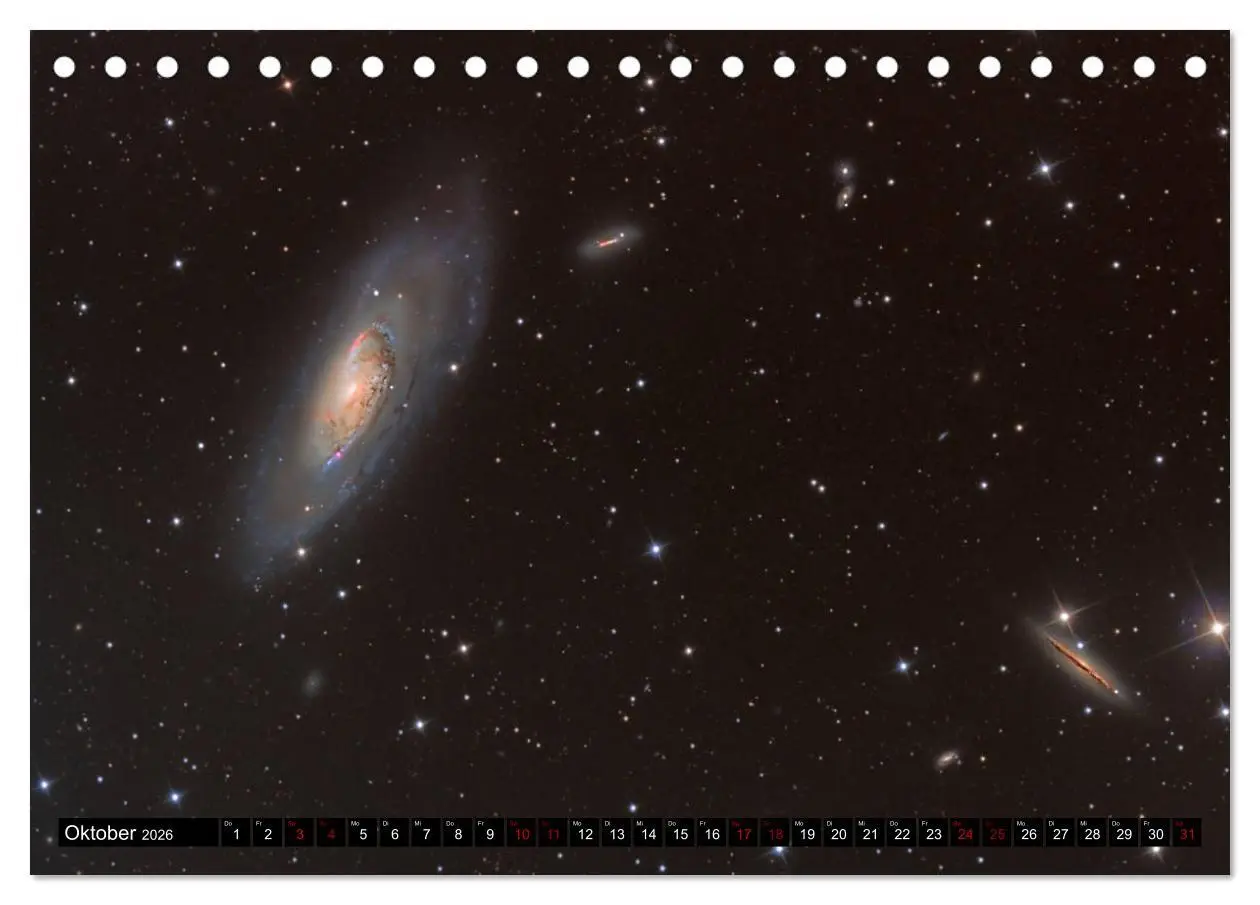 Bild: 9783457872772 | Galaxien des Nordhimmels (Tischkalender 2026 DIN A5 quer), CALVENDO...