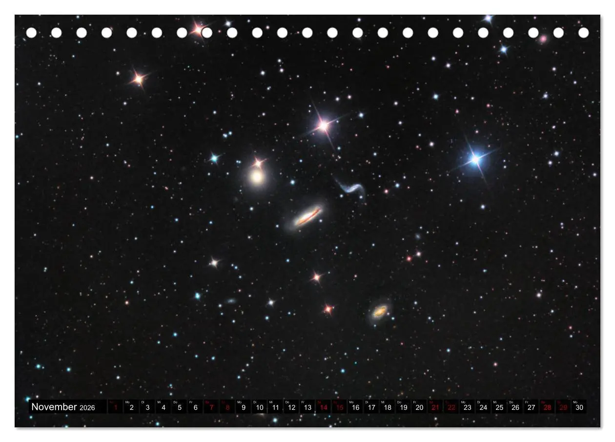 Bild: 9783457872772 | Galaxien des Nordhimmels (Tischkalender 2026 DIN A5 quer), CALVENDO...