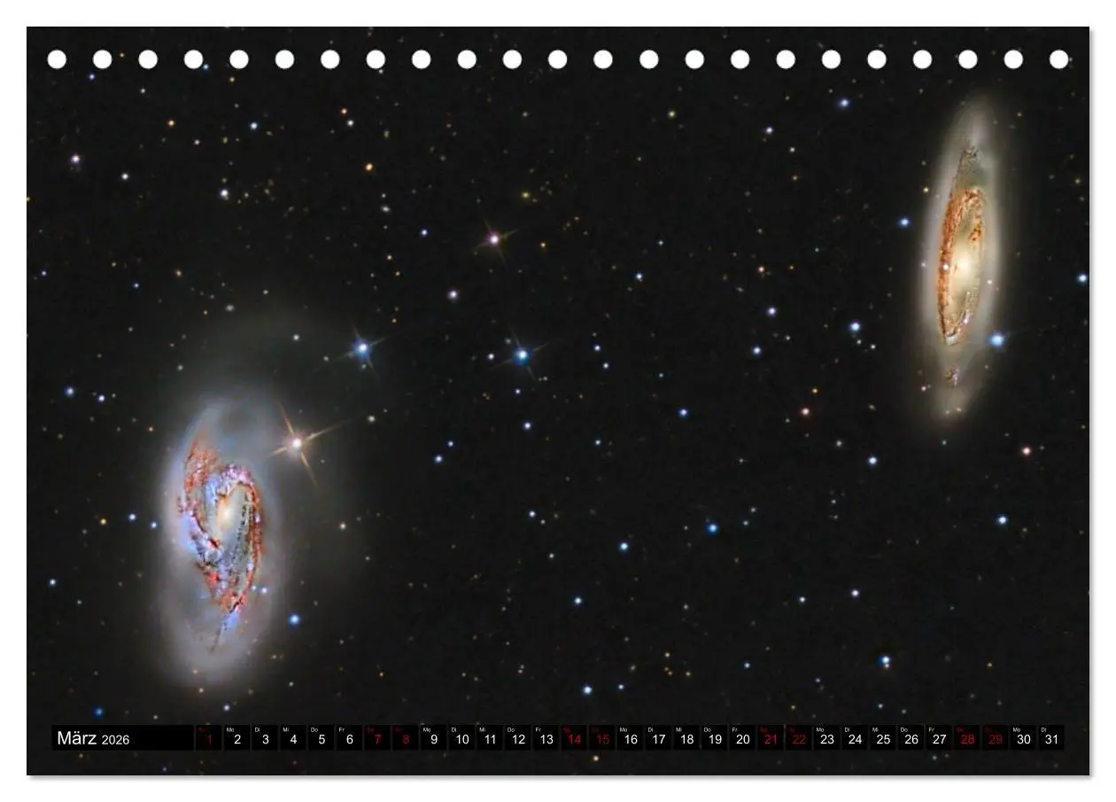 Bild: 9783457872772 | Galaxien des Nordhimmels (Tischkalender 2026 DIN A5 quer), CALVENDO...