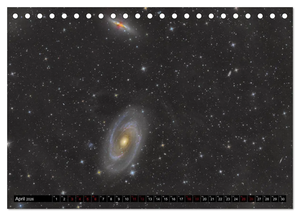 Bild: 9783457872772 | Galaxien des Nordhimmels (Tischkalender 2026 DIN A5 quer), CALVENDO...
