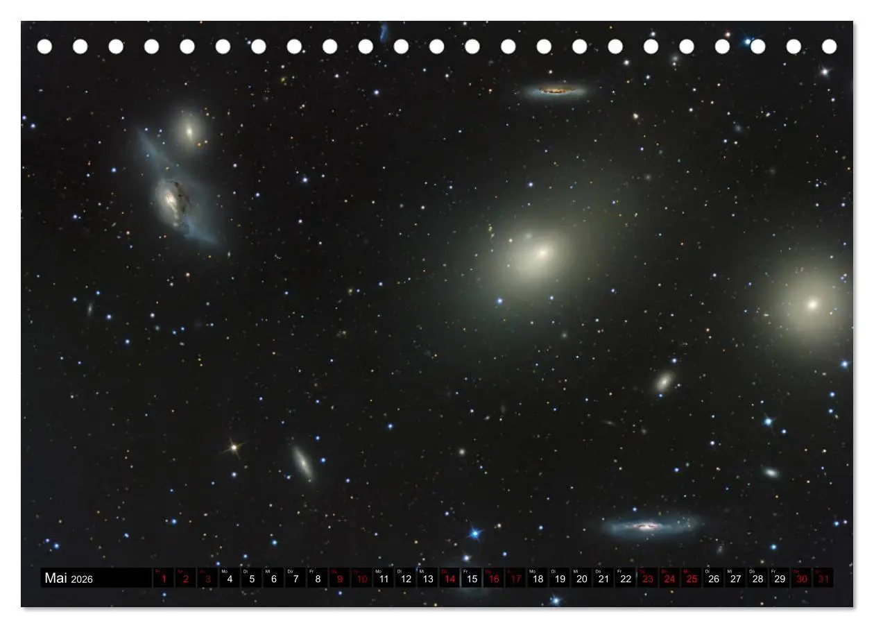 Bild: 9783457872772 | Galaxien des Nordhimmels (Tischkalender 2026 DIN A5 quer), CALVENDO...