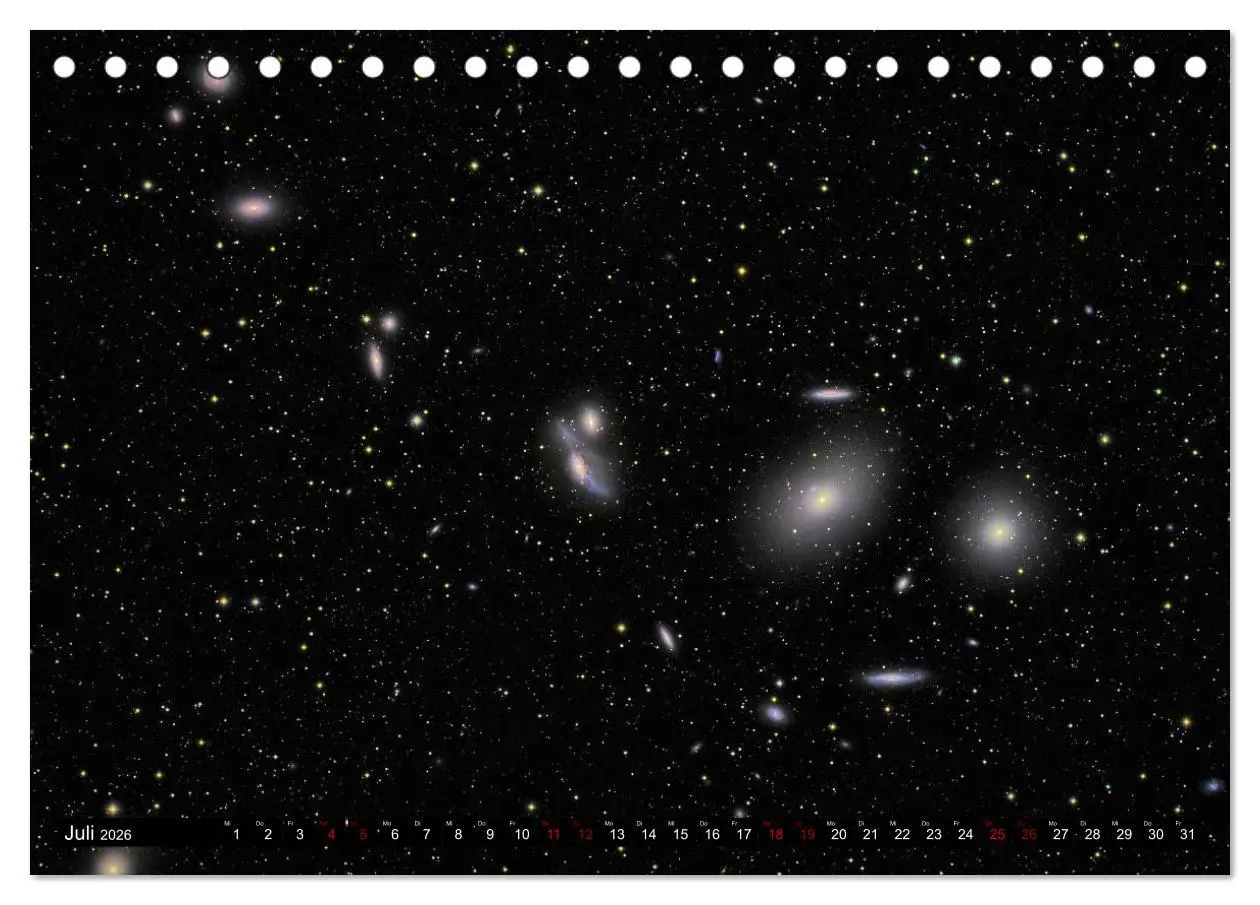 Bild: 9783457872772 | Galaxien des Nordhimmels (Tischkalender 2026 DIN A5 quer), CALVENDO...