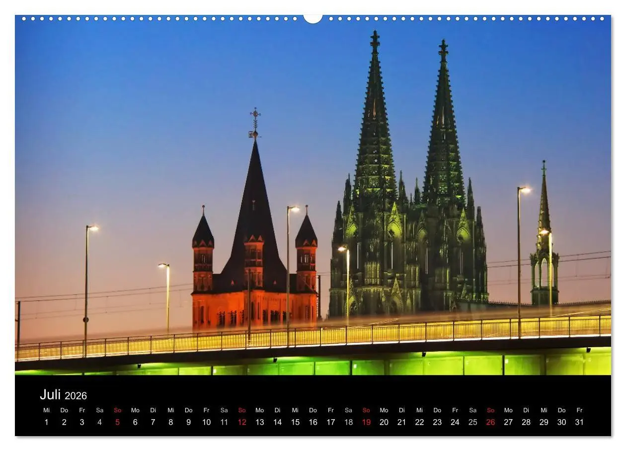 Bild: 9783516032772 | Köln bei Nacht - dunkelbunte Stadt (hochwertiger Premium...