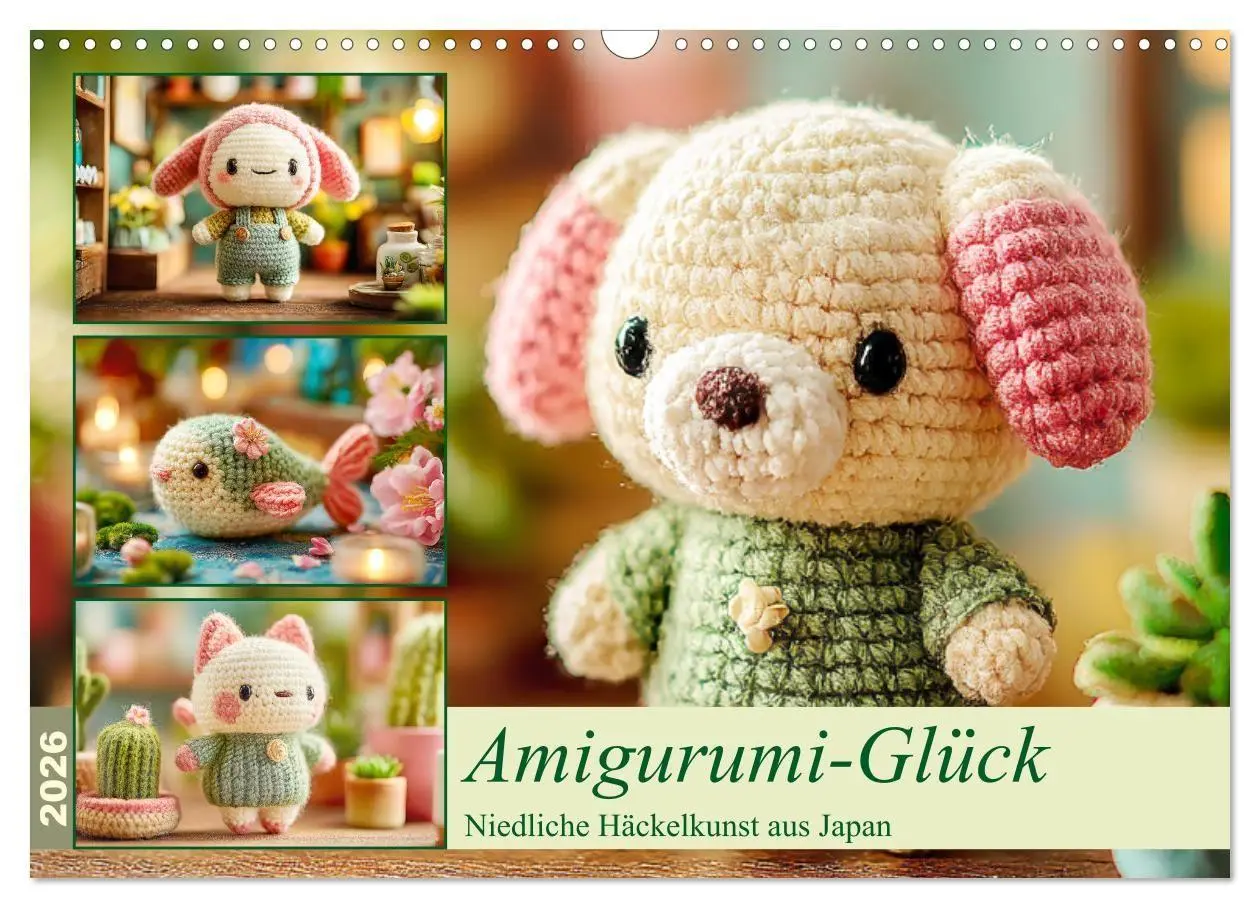 Cover: 9783516722772 | Amigurumi-Glück. Niedliche Häckelkunst aus Japan (Wandkalender 2026...