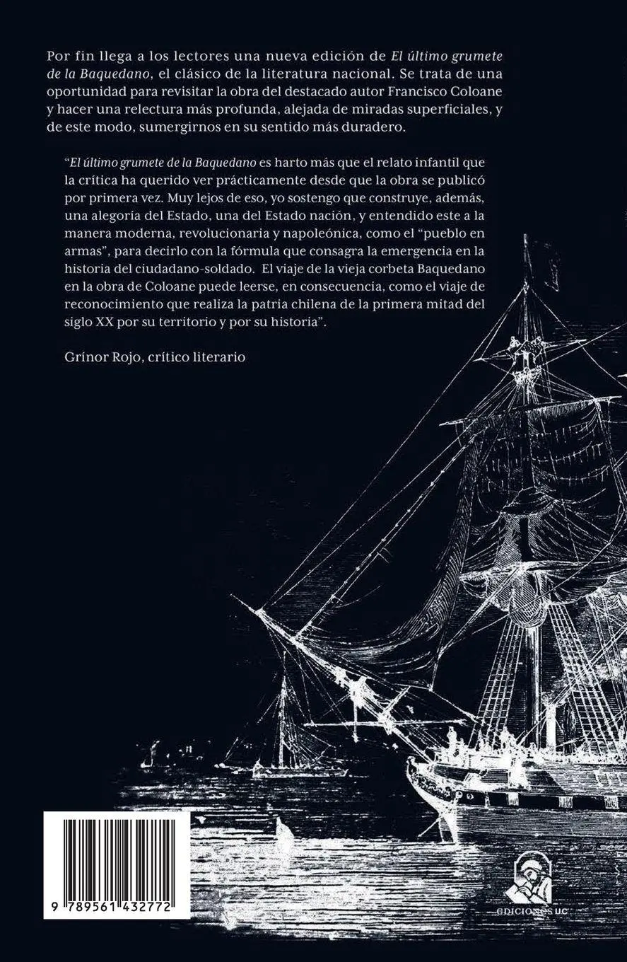 Rückseite: 9789561432772 | El último grumete de la Baquedano | Francisco Coloane | Taschenbuch