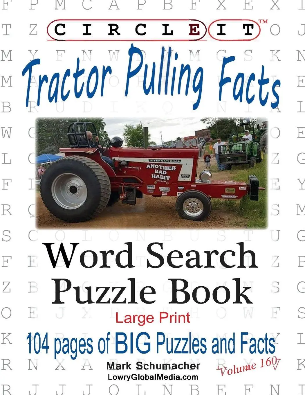 Cover: 9781945512872 | Circle It, Tractor Pulling Facts, Large Print, Word Search, Puzzle...