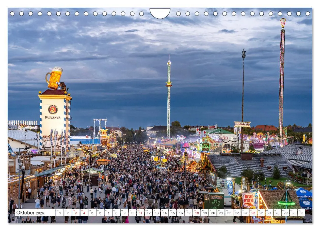 Bild: 9783457312872 | Abend in München (Wandkalender 2026 DIN A4 quer), CALVENDO...