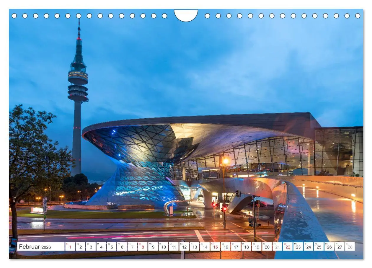 Bild: 9783457312872 | Abend in München (Wandkalender 2026 DIN A4 quer), CALVENDO...