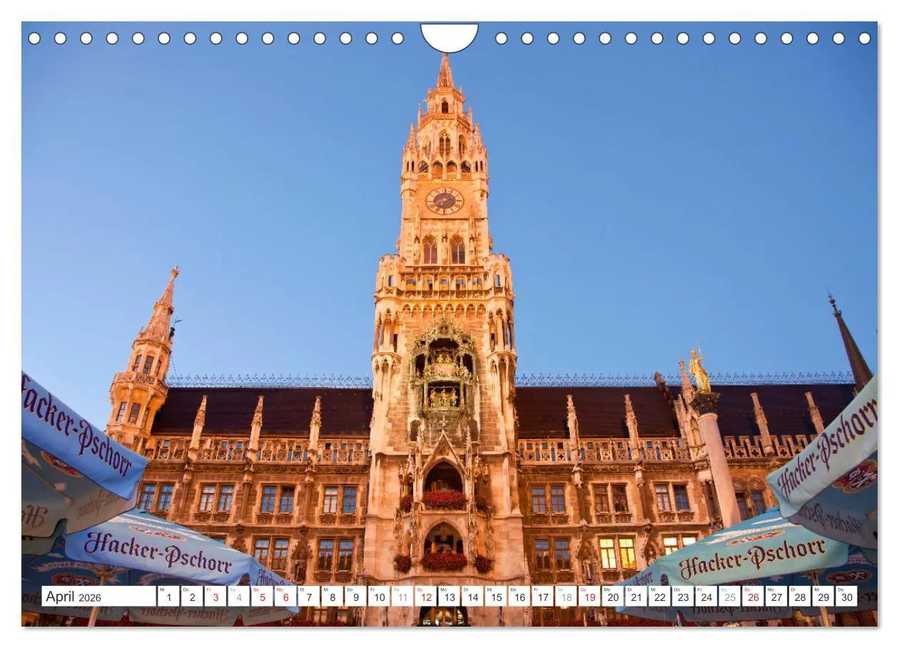 Bild: 9783457312872 | Abend in München (Wandkalender 2026 DIN A4 quer), CALVENDO...