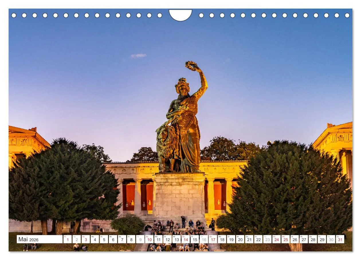 Bild: 9783457312872 | Abend in München (Wandkalender 2026 DIN A4 quer), CALVENDO...