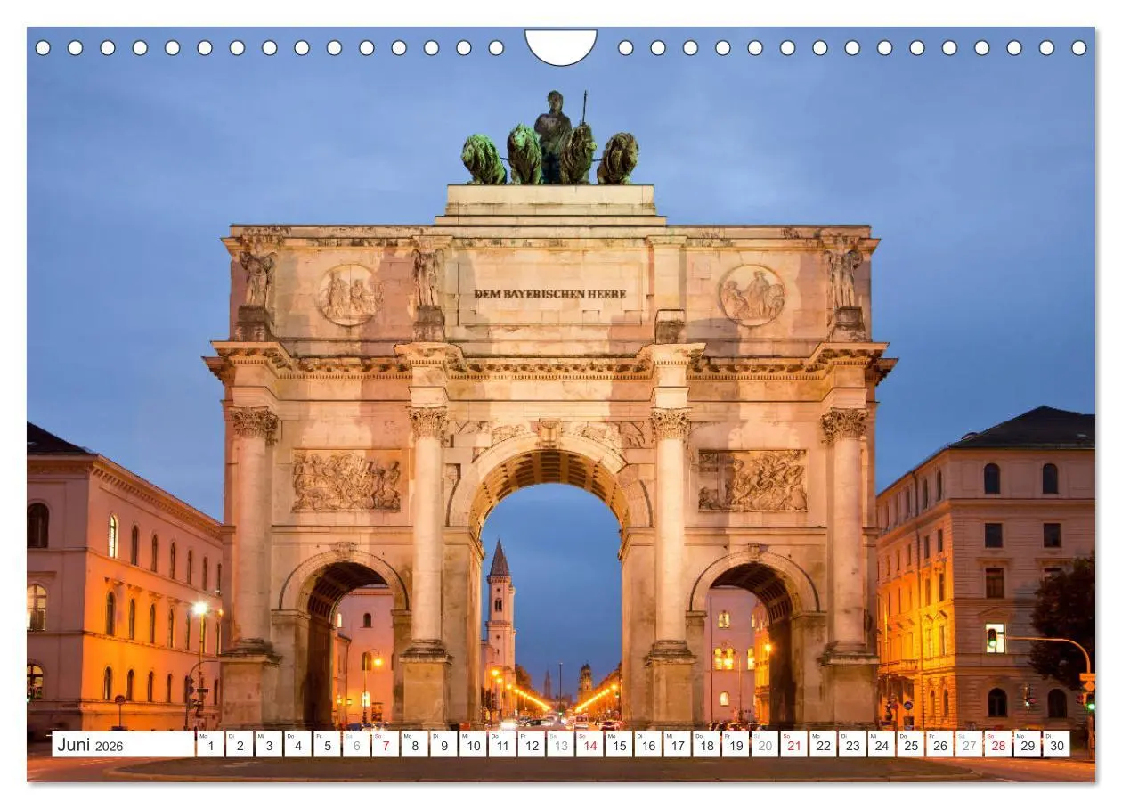 Bild: 9783457312872 | Abend in München (Wandkalender 2026 DIN A4 quer), CALVENDO...
