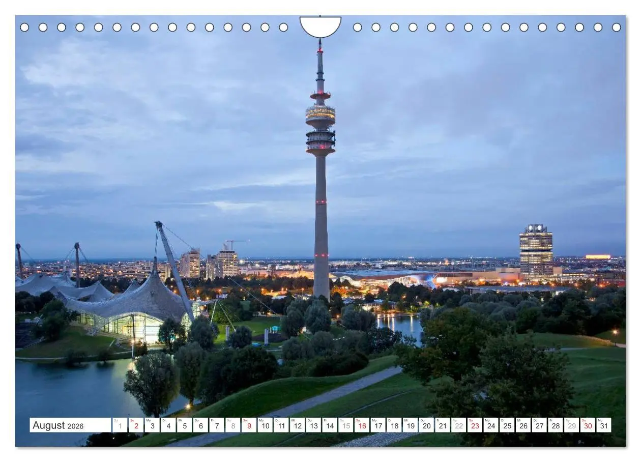 Bild: 9783457312872 | Abend in München (Wandkalender 2026 DIN A4 quer), CALVENDO...