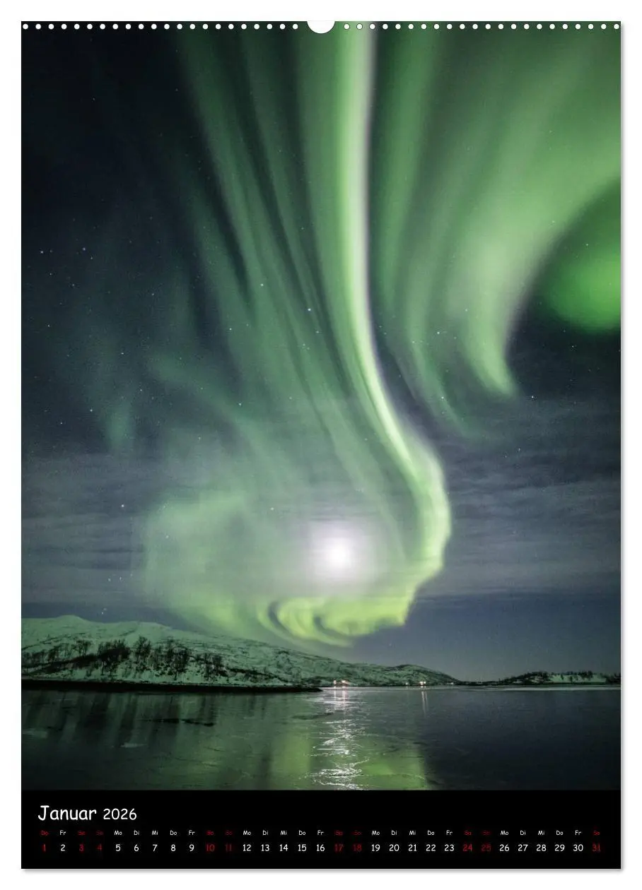 Bild: 9783516402872 | Polarlichtkalender (Wandkalender 2026 DIN A2 hoch), CALVENDO...