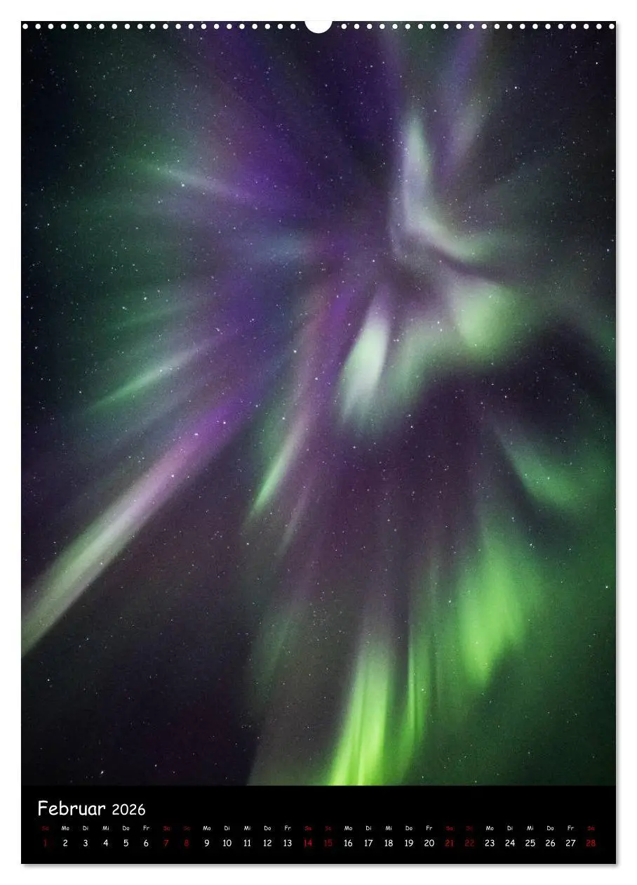 Bild: 9783516402872 | Polarlichtkalender (Wandkalender 2026 DIN A2 hoch), CALVENDO...