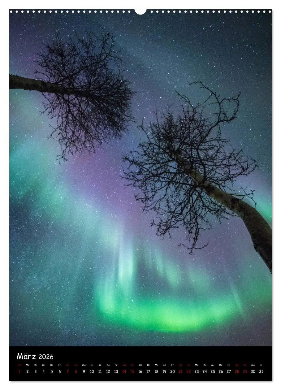 Bild: 9783516402872 | Polarlichtkalender (Wandkalender 2026 DIN A2 hoch), CALVENDO...