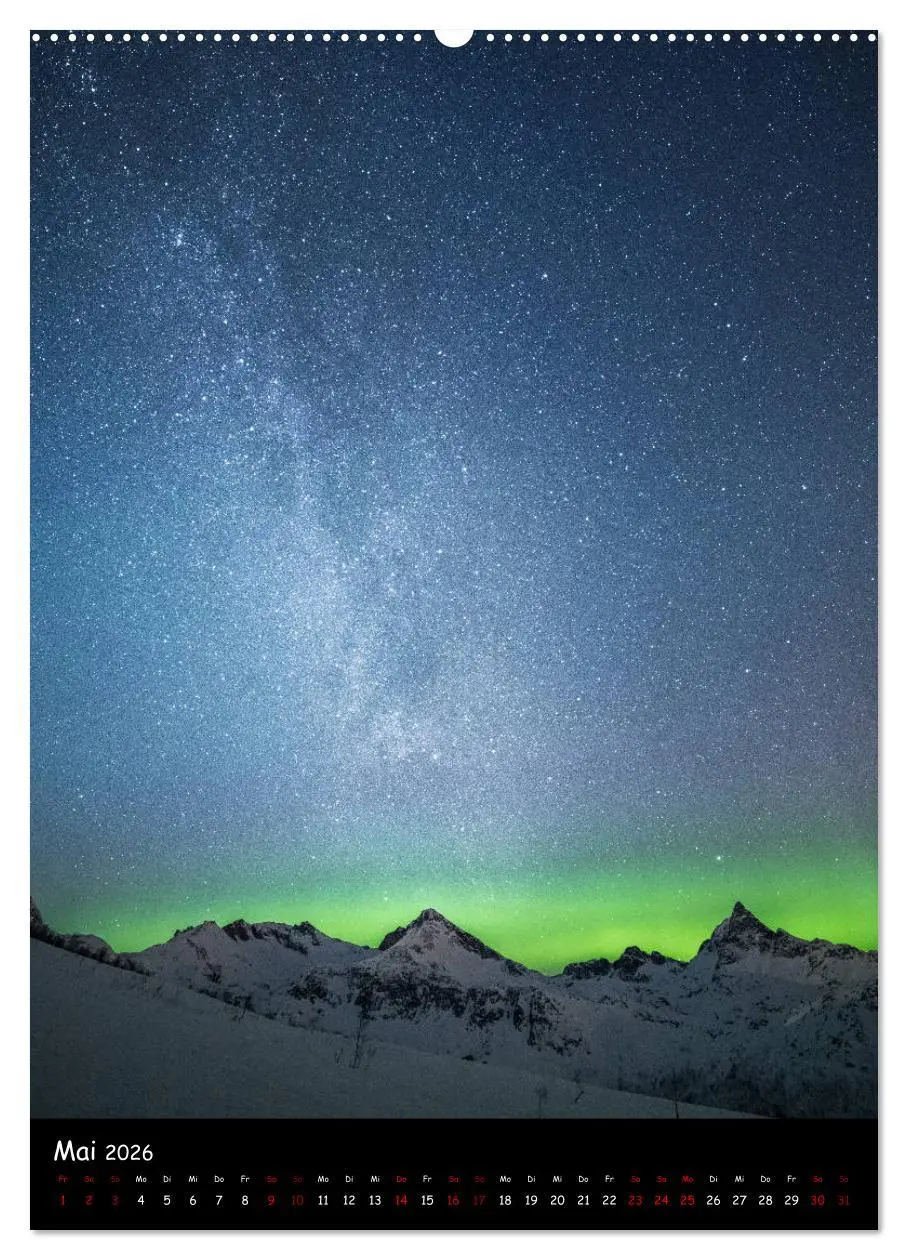 Bild: 9783516402872 | Polarlichtkalender (Wandkalender 2026 DIN A2 hoch), CALVENDO...