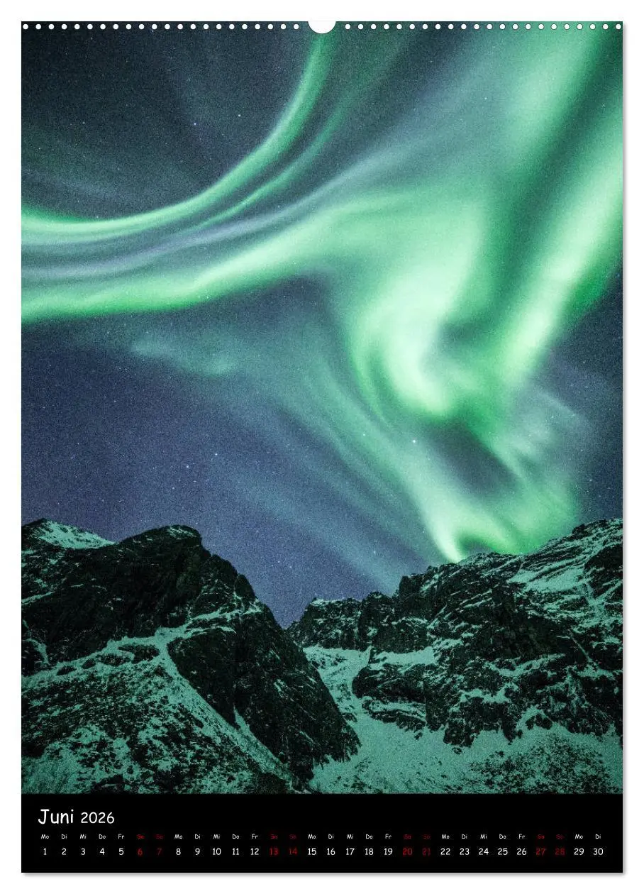 Bild: 9783516402872 | Polarlichtkalender (Wandkalender 2026 DIN A2 hoch), CALVENDO...