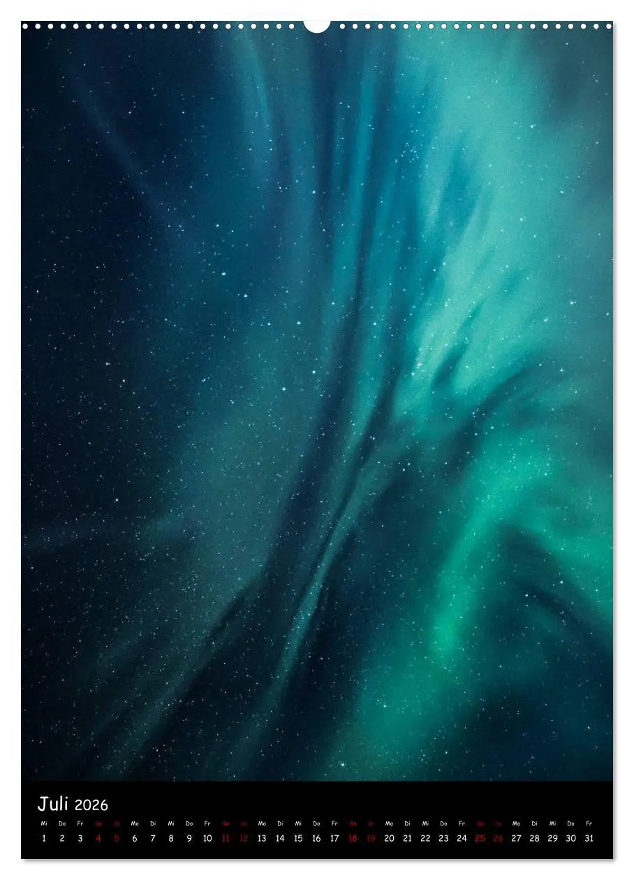 Bild: 9783516402872 | Polarlichtkalender (Wandkalender 2026 DIN A2 hoch), CALVENDO...