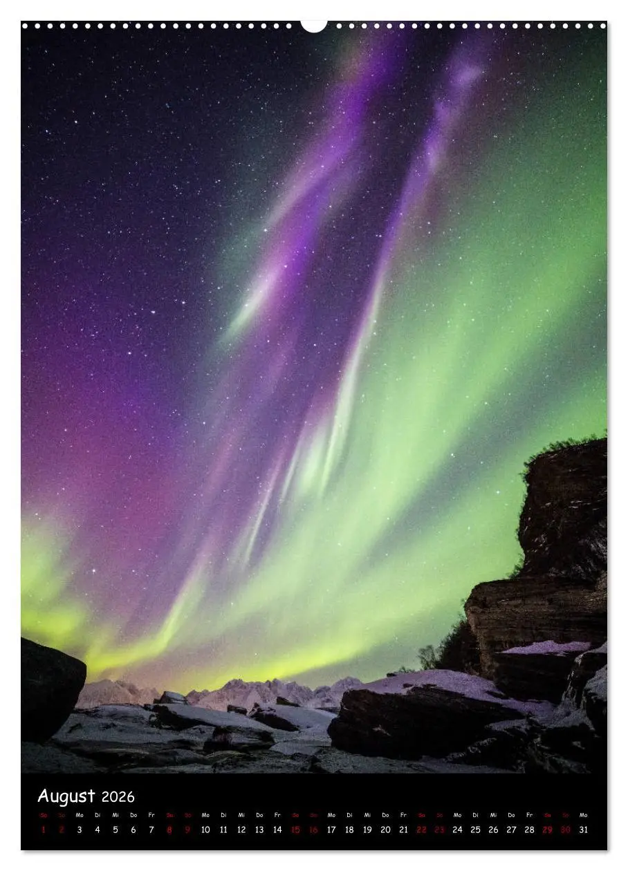 Bild: 9783516402872 | Polarlichtkalender (Wandkalender 2026 DIN A2 hoch), CALVENDO...