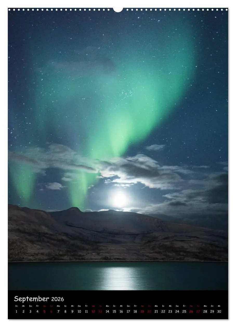 Bild: 9783516402872 | Polarlichtkalender (Wandkalender 2026 DIN A2 hoch), CALVENDO...
