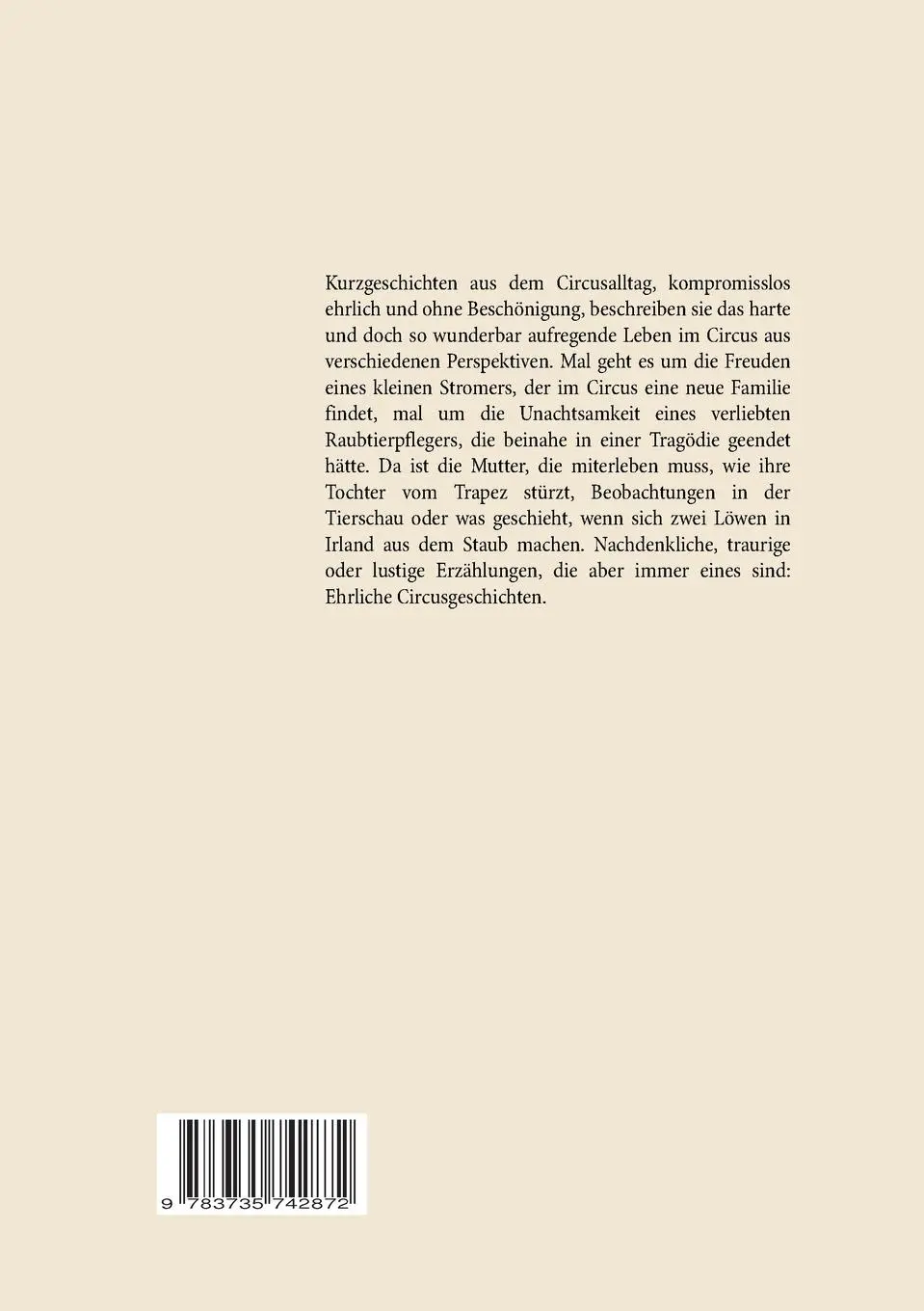 Rückseite: 9783735742872 | Circus - ohne Wenn und Aber | Michaela Kaiser | Taschenbuch | 144 S.