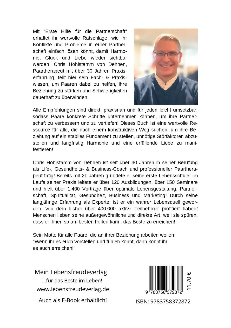 Rückseite: 9783758372872 | Erste Hilfe für die Partnerschaft! | Wendhausen | Taschenbuch | 128 S.