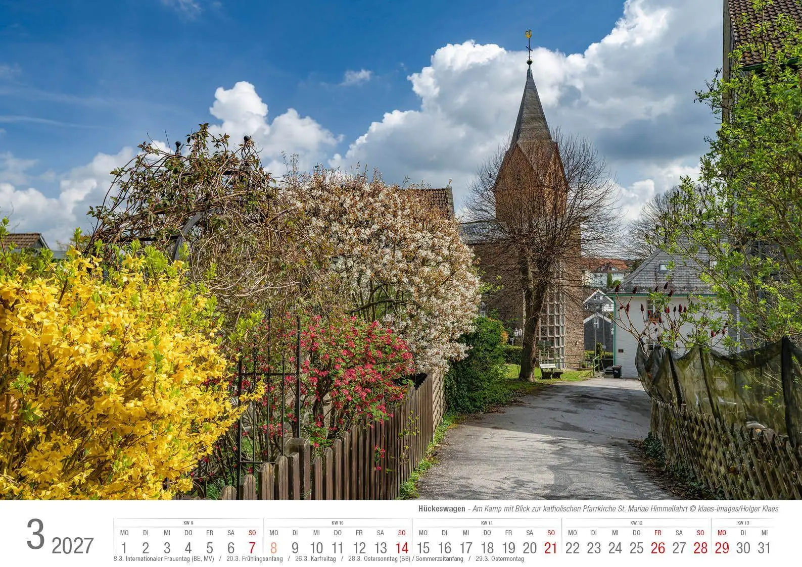 Bild: 9783965352872 | Hückeswagen 2027 Bildkalender A3 quer Spiralbindung | Holger Klaes