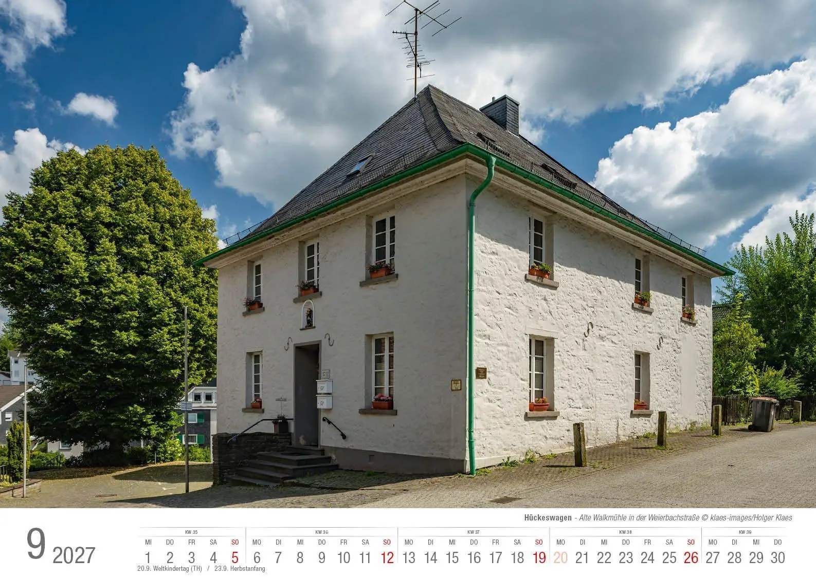 Bild: 9783965352872 | Hückeswagen 2027 Bildkalender A3 quer Spiralbindung | Holger Klaes