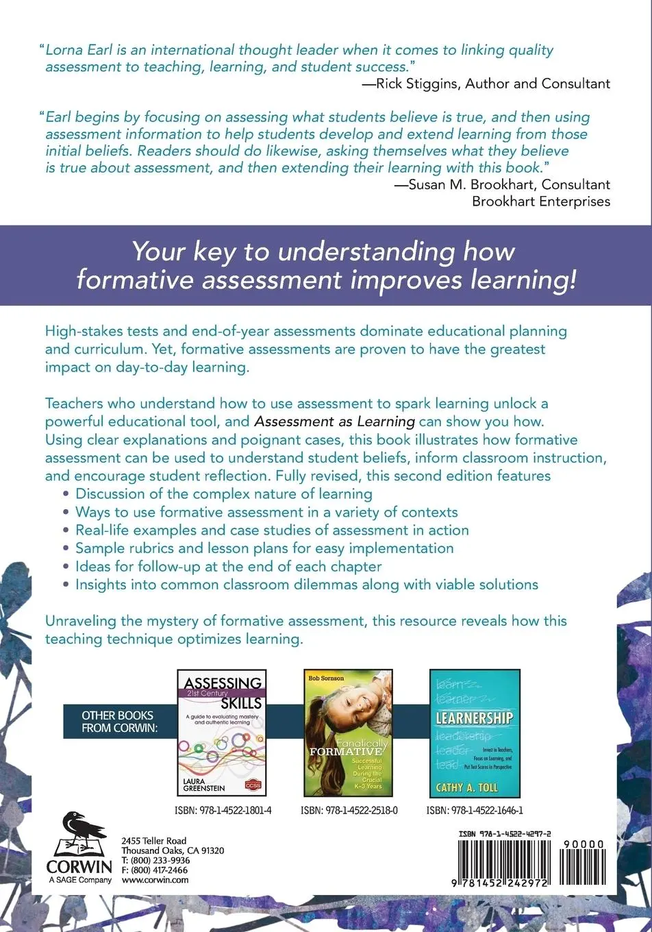 Rückseite: 9781452242972 | Assessment as Learning | Lorna M. Earl | Taschenbuch | Englisch | 2012