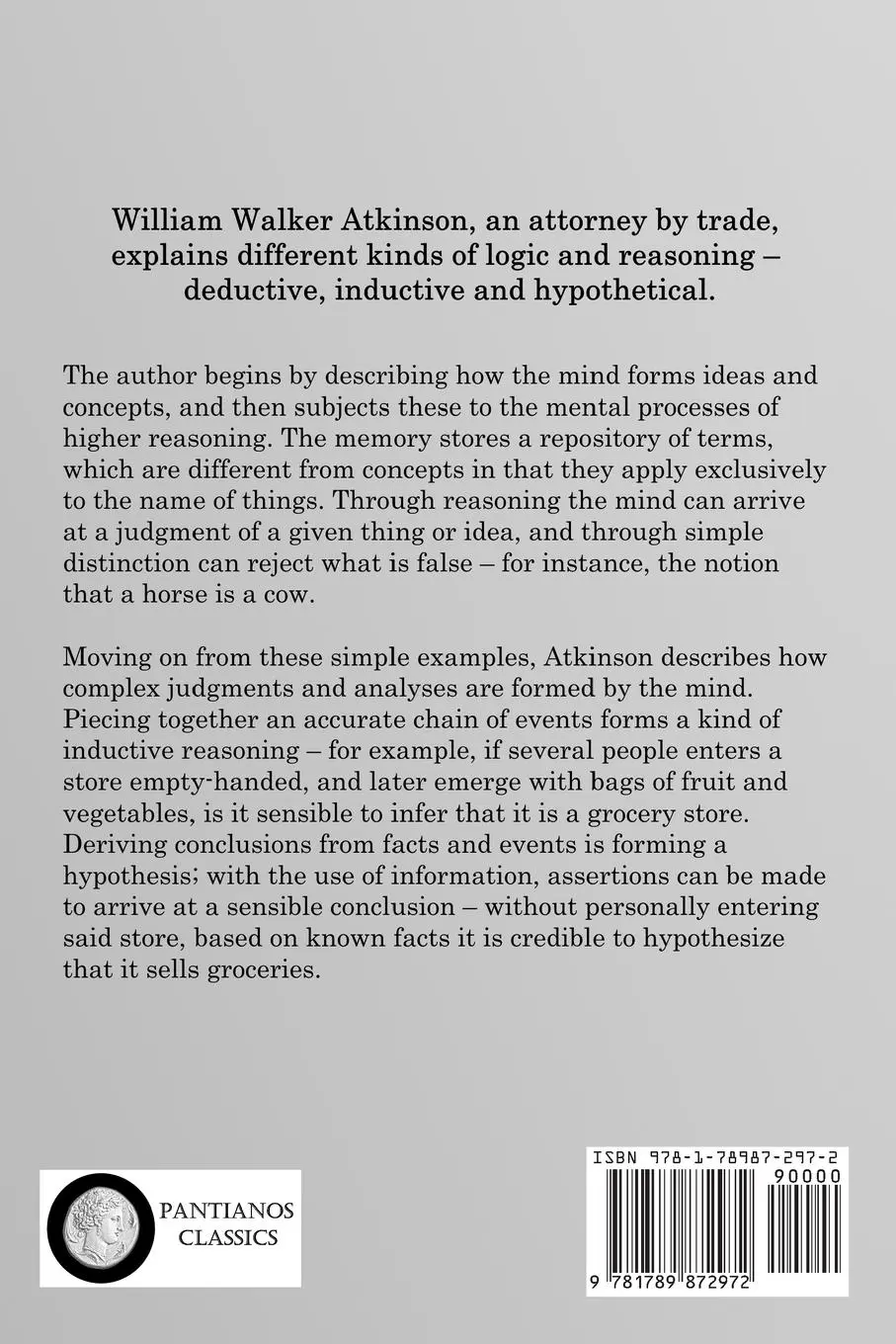 Rückseite: 9781789872972 | The Art of Logical Thinking | William Walker Atkinson | Taschenbuch
