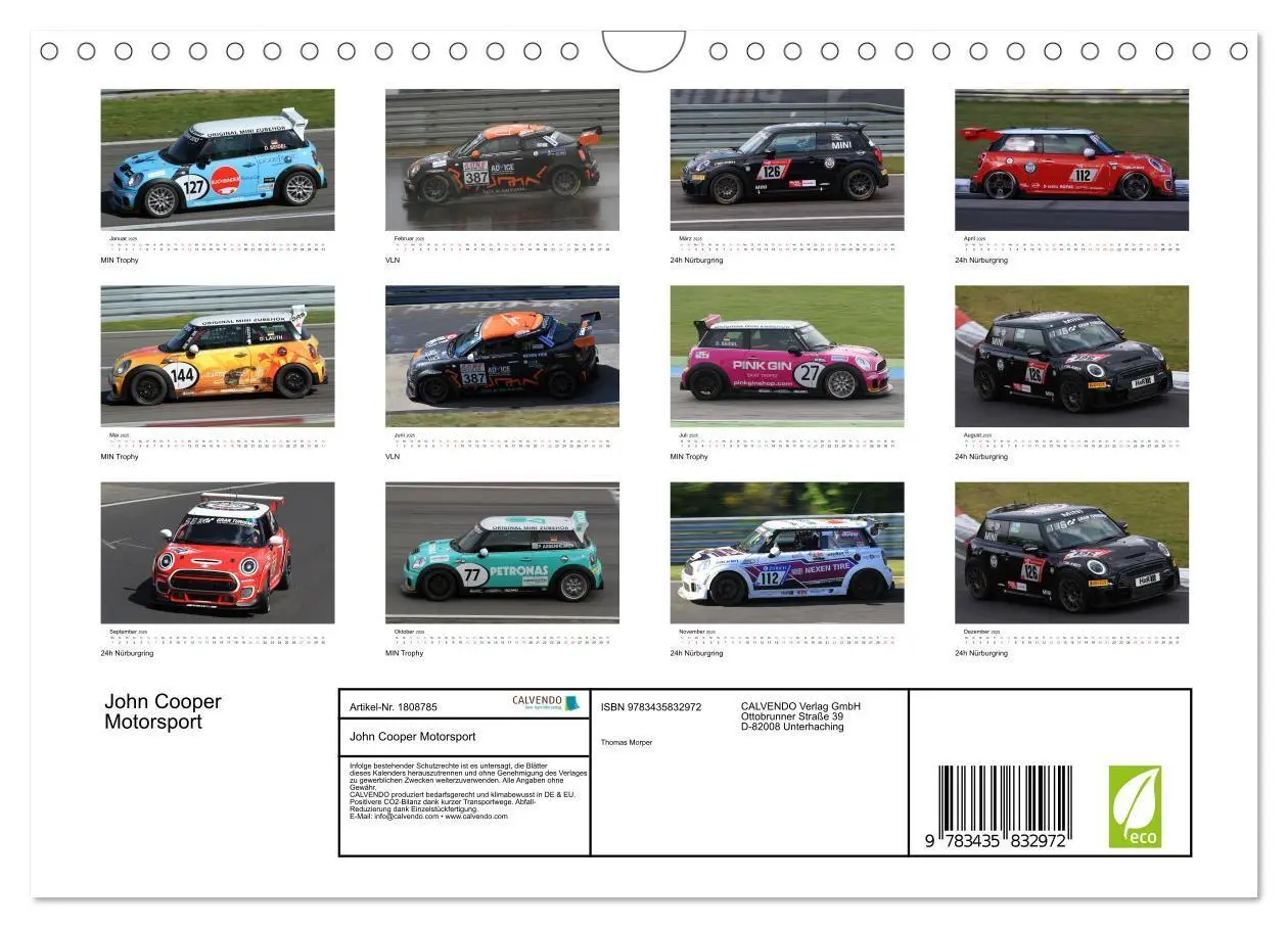 Bild: 9783435832972 | John Cooper Motorsport (Wandkalender 2025 DIN A4 quer), CALVENDO...