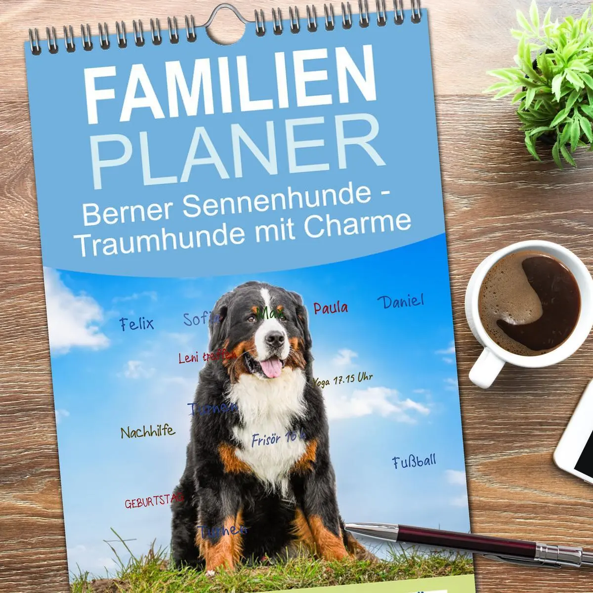 Bild: 9783457092972 | Familienplaner 2025 - Berner Sennenhunde - Traumhunde mit Charme...