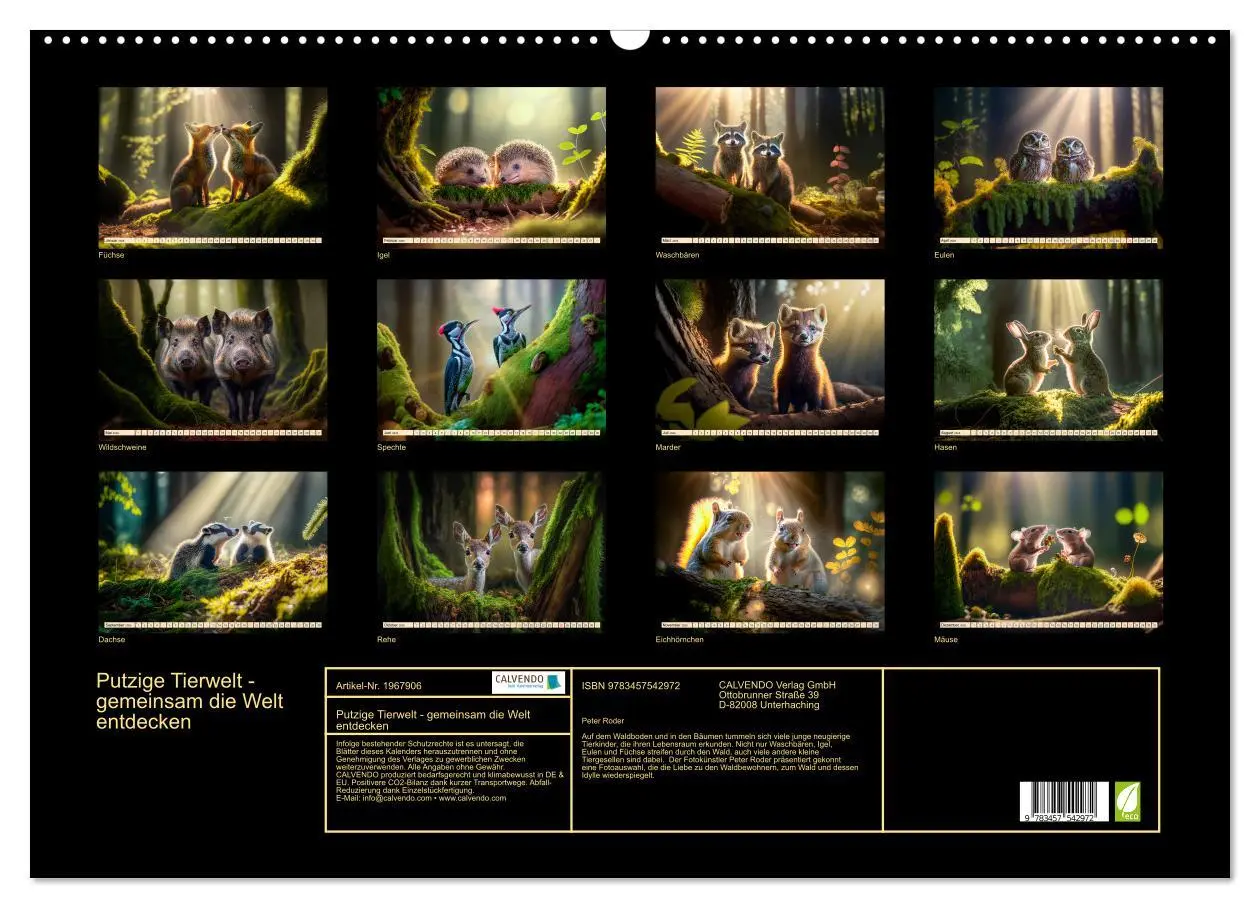 Bild: 9783457542972 | Putzige Tierwelt - gemeinsam die Welt entdecken (Wandkalender 2026...