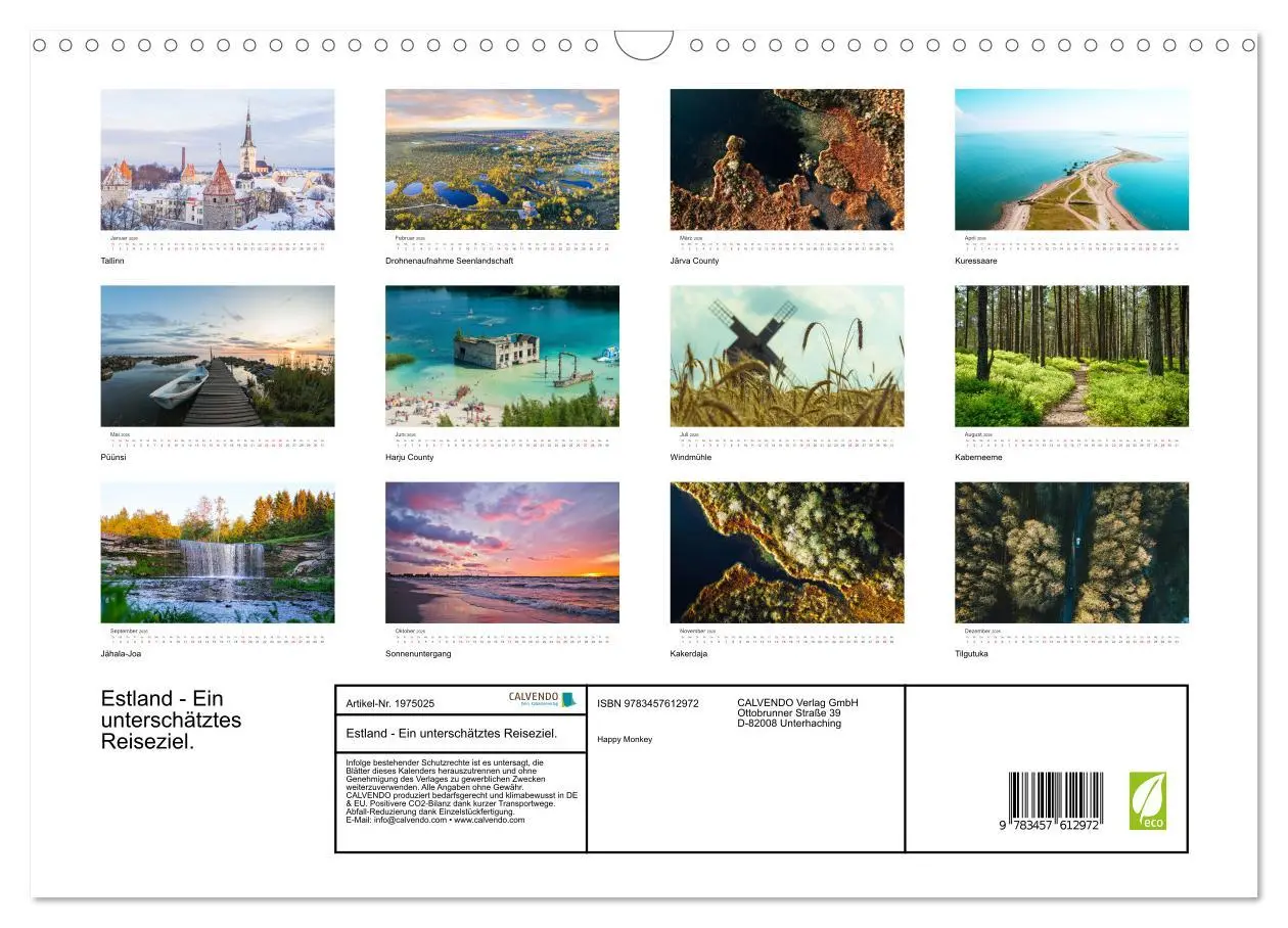 Bild: 9783457612972 | Estland - Ein unterschätztes Reiseziel. (Wandkalender 2026 DIN A3...