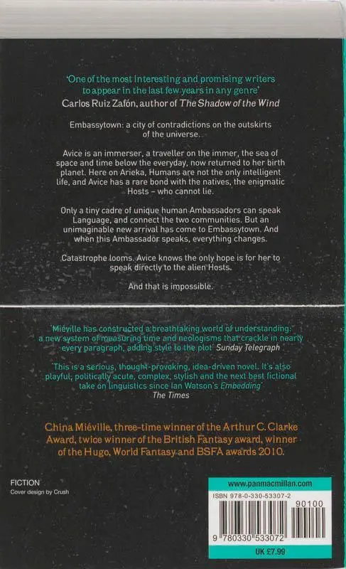 Rückseite: 9780330533072 | Embassytown | China Mieville | Taschenbuch | 404 S. | Englisch | 2012