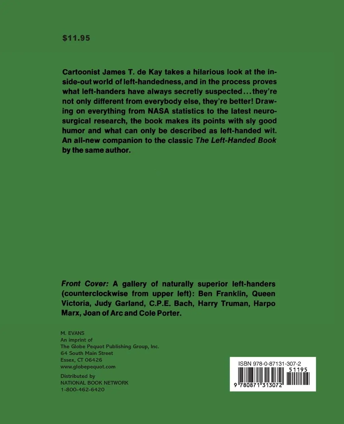 Rückseite: 9780871313072 | The Natural Superiority of the Left-Hander | James Tertius De Kay