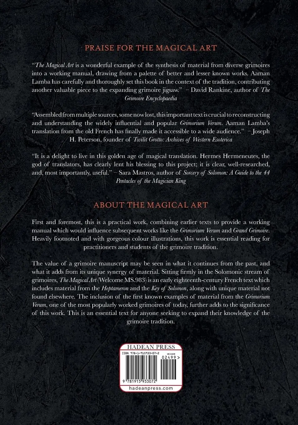 Rückseite: 9781915933072 | The Magical Art | An original translation of MS.983, L'Art Magique