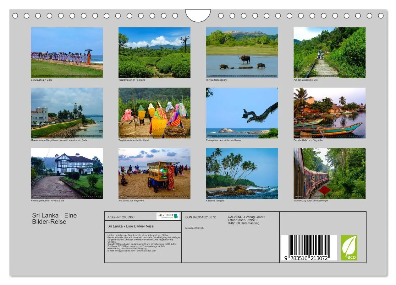 Bild: 9783516213072 | Sri Lanka - Eine Bilder-Reise (Wandkalender 2026 DIN A4 quer),...