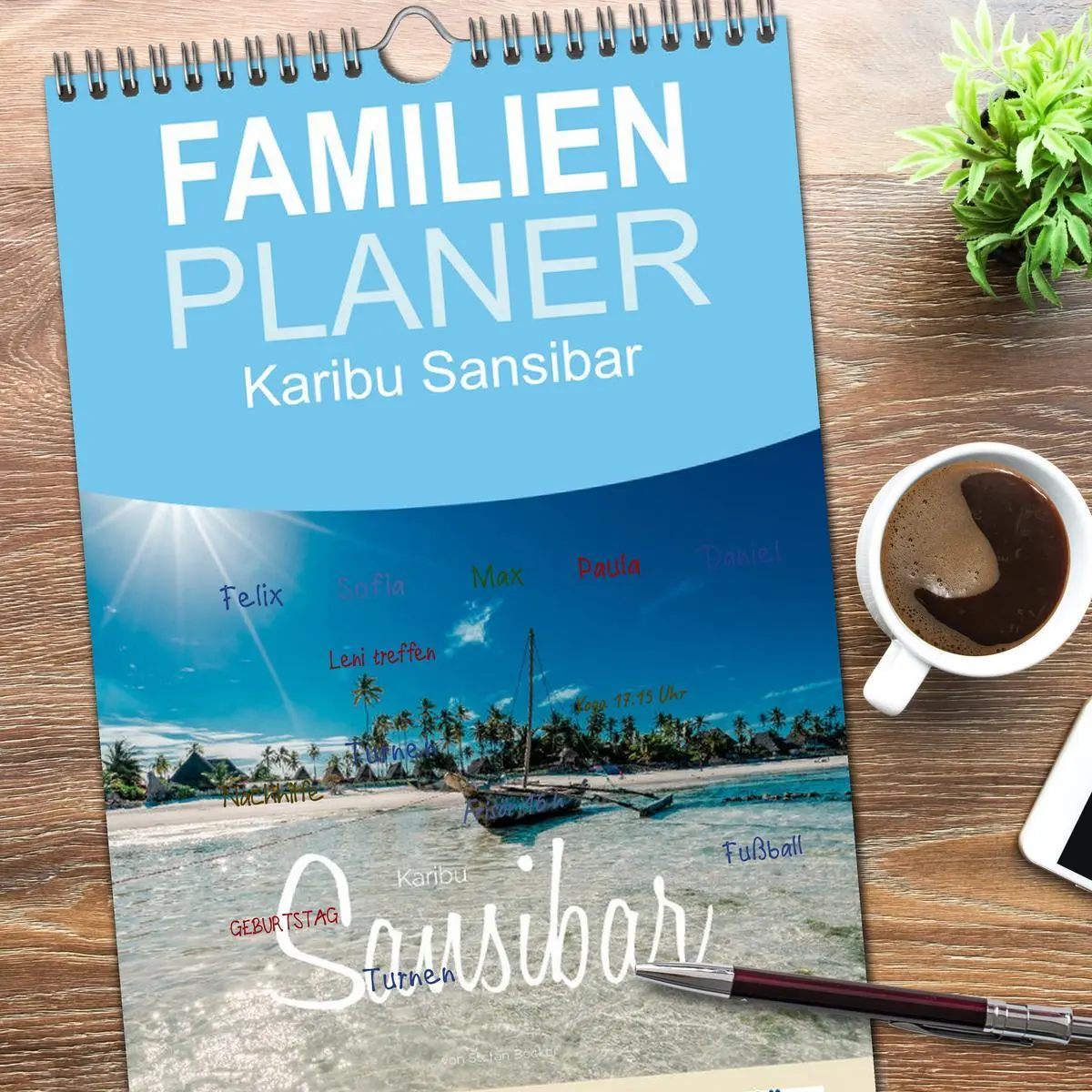 Bild: 9783516523072 | Familienplaner 2026 - Karibu Sansibar mit 5 Spalten (Wandkalender,...