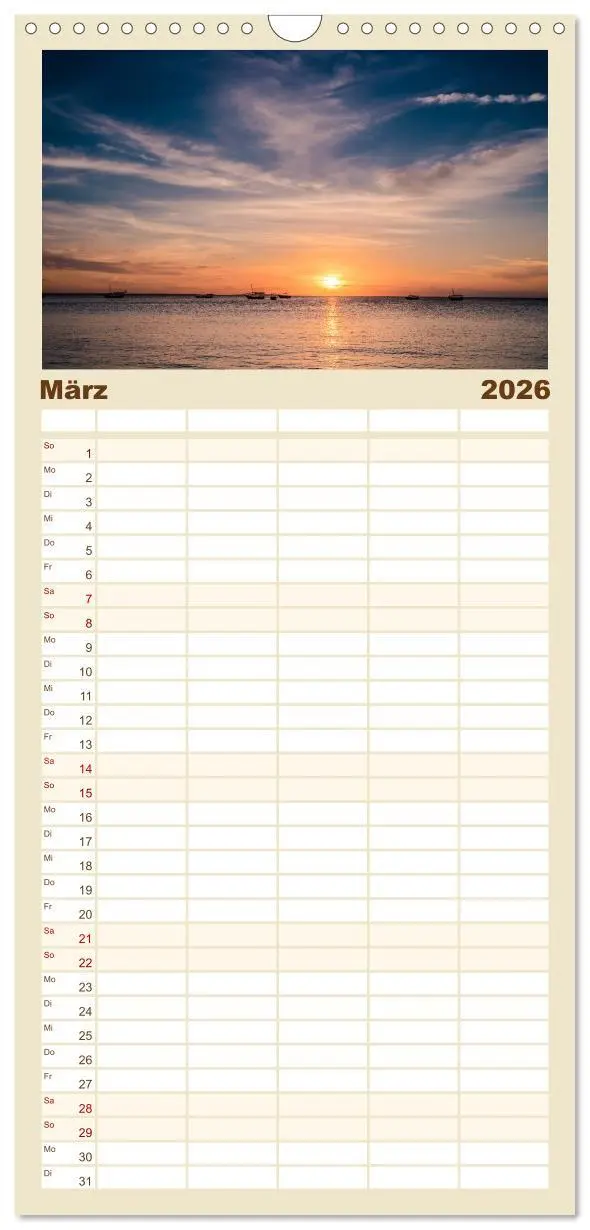 Bild: 9783516523072 | Familienplaner 2026 - Karibu Sansibar mit 5 Spalten (Wandkalender,...