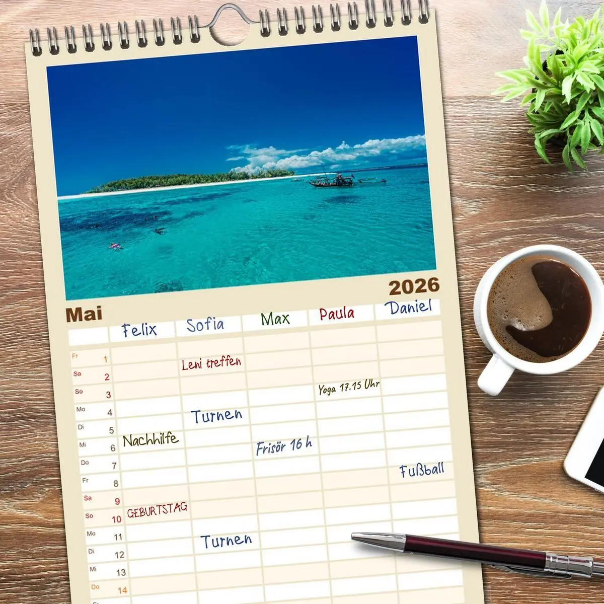 Bild: 9783516523072 | Familienplaner 2026 - Karibu Sansibar mit 5 Spalten (Wandkalender,...