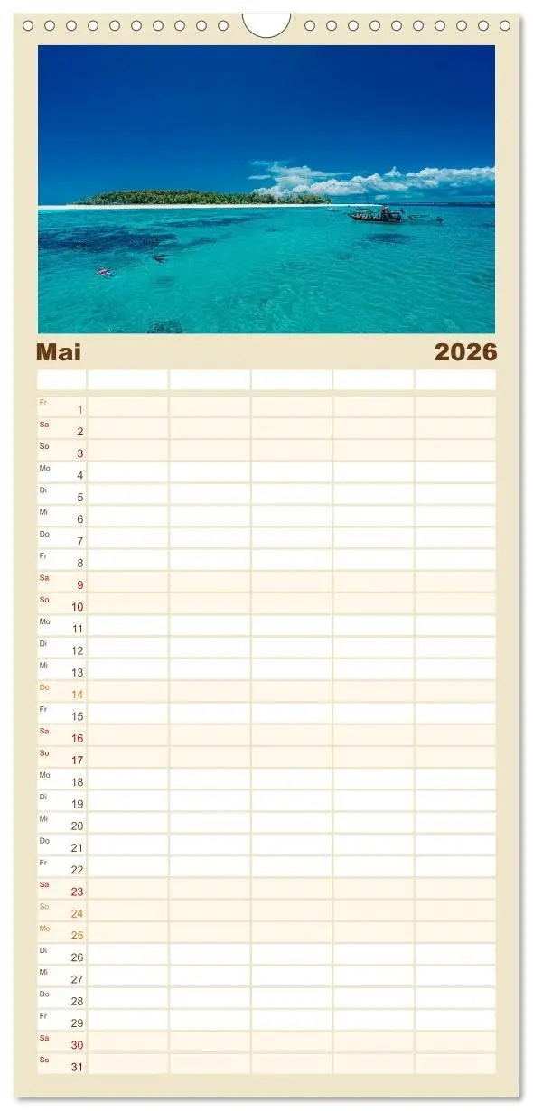 Bild: 9783516523072 | Familienplaner 2026 - Karibu Sansibar mit 5 Spalten (Wandkalender,...