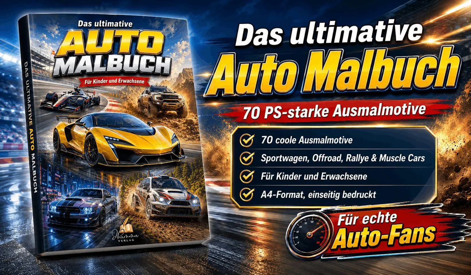 Bild: 9783986573072 | Das ultimative Auto Malbuch für Kinder und Erwachsene mit 70 coolen...